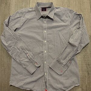 UNTUCKit Men's Gray Checkered Button Down Shirt‎